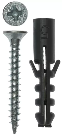 Дюбель ЗУБР полипропиленовый распорный 5,0x25мм с оцинкованным шурупом PZ, 3,0х25мм, ТФ6, 12шт 4-301036-05-020 купить в Нижневартовске