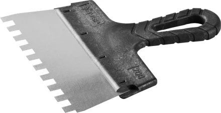 Шпатель ЗУБР "МАСТЕР" ФАСАДНЫЙ, нержавеющее полотно, 200мм, зуб 10х10мм 10078-20-10 купить в Нижневартовске