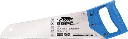 Ножовка по дереву,400 мм/16",7-8TPI,короткий зуб 2D,каленый зуб,пласт. цельнолит.рукоятка БАРС 24130 купить в Нижневартовске