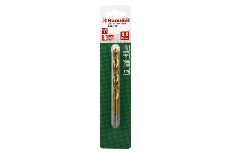 Сверло по металлу HAMMER Ф9х125мм (DR MT 9,0мм*125/81мм) купить в Нижневартовске