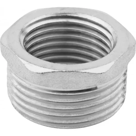 Футорка ЗУБР "ЭКСПЕРТ", никелированная латунь, 3/4" х 1/2" 51281-3/4-1/2 купить в Нижневартовске