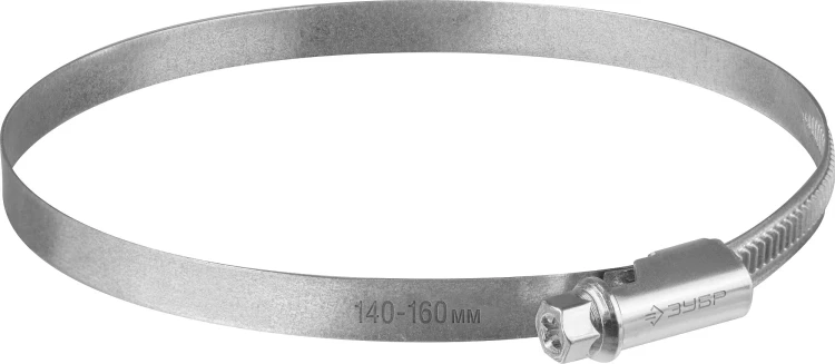 ЗУБР Х-9Н, 140 - 160 мм, накатная лента 9 мм, цинк, 10 шт, червячный хомут (37807-160) купить в Нижневартовске