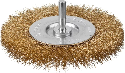 ЗУБР "ПРОФЕССИОНАЛ". Щетка дисковая для дрели, витая латунированная стальная проволока 0,3мм, 100мм 3520-100_z02 купить в Нижневартовске