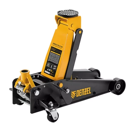 Домкрат гидравлический подкатной 3 т, с фиксатором, быстрый подъем, 135-480 мм, профессиональный Denzel 51138 купить в Нижневартовске