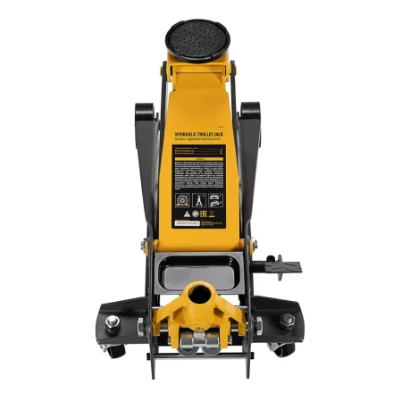 Домкрат гидравлический подкатной 3 т, с фиксатором, быстрый подъем, 135-480 мм, профессиональный Denzel 51138 купить в Нижневартовске