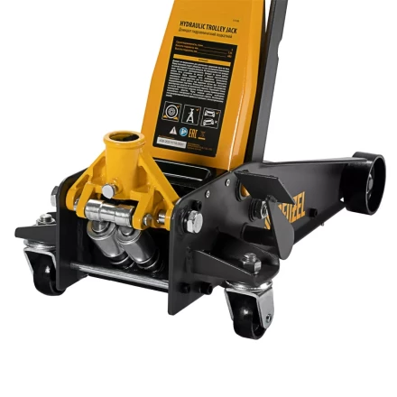 Домкрат гидравлический подкатной 3 т, с фиксатором, быстрый подъем, 135-480 мм, профессиональный Denzel 51138 купить в Нижневартовске