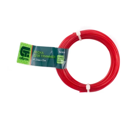 Леска для триммера квадратная, 1.3 мм х 15 м, Россия Сибртех 961515 купить в Нижневартовске
