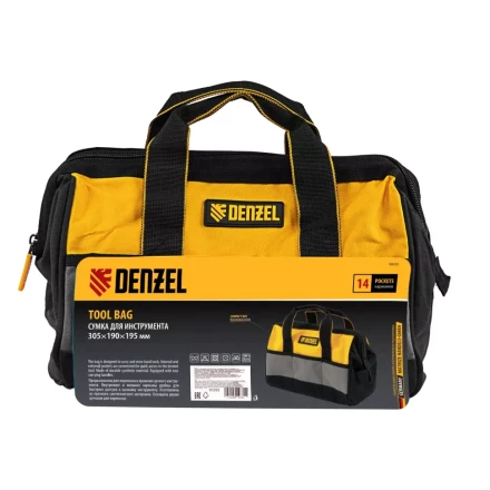 Сумка для инструмента, 305х190х195 мм, 14 карманов// Denzel 90292 купить в Нижневартовске
