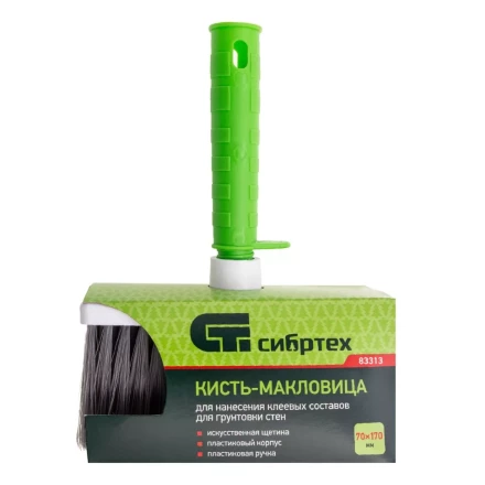 Кисть-макловица, 70 x 170, искусственная щетина, пластиковый корпус, пластиковая ручка Сибртех 83313 купить в Нижневартовске
