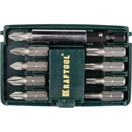 Набор бит "COMPACT-10" с магнитным адаптером, KRAFTOOL 26130-H10, в мини бит-боксе, 10 предметов 26130-H10 купить в Нижневартовске