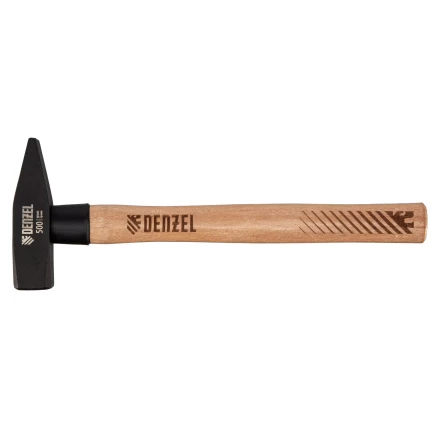 Молоток слесарный, 500 г Denzel, кованый квадратный боек, буковая рукоятка, 10429 купить в Нижневартовске