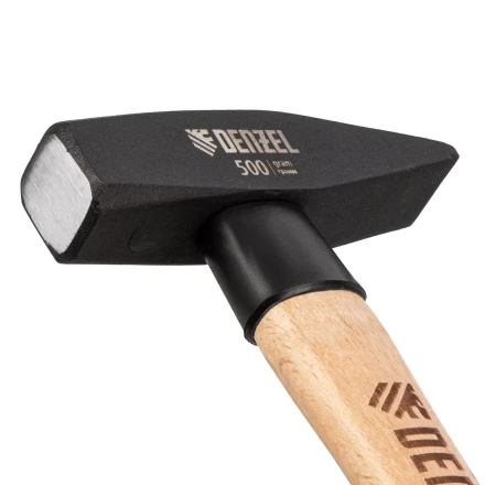 Молоток слесарный, 500 г Denzel, кованый квадратный боек, буковая рукоятка, 10429 купить в Нижневартовске