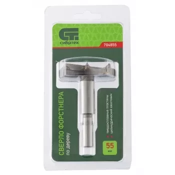 Сверло Форстнера по дереву 53 мм цилиндрический хвостовик СИБРТЕХ 704853 купить в Нижневартовске