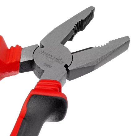 Плоскогубцы комбинированные Matrix, 200 мм, хром-ванадий, двухкомпонентные рукоятки, 17092 купить в Нижневартовске