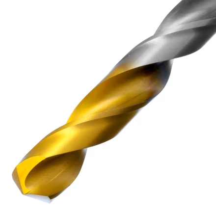 Сверло спиральное по металлу Denzel, 10 х 184 мм, Р6М5, Golden Tip, удлиненное 718263 купить в Нижневартовске