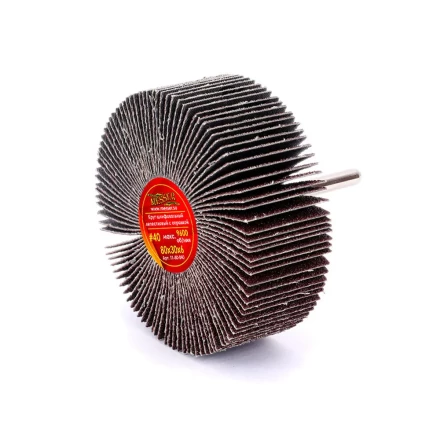 Круг MESSER шлифовальный лепестковый с оправкой (на шпильке) 80х30х6  #40 купить в Нижневартовске