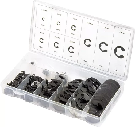 Набор стопорных колец, D 1,5 - 22 мм, 300 предм. СИБРТЕХ 47601 купить в Нижневартовске