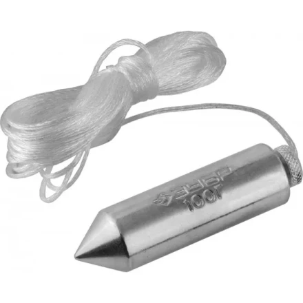 Отвес ЗУБР "МАСТЕР" строительный со шнуром, в пластиковом контейнере,100 г 0636-100_z01 купить в Нижневартовске