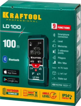 Дальномер лазерный LD-100, 100м 34765 купить в Нижневартовске