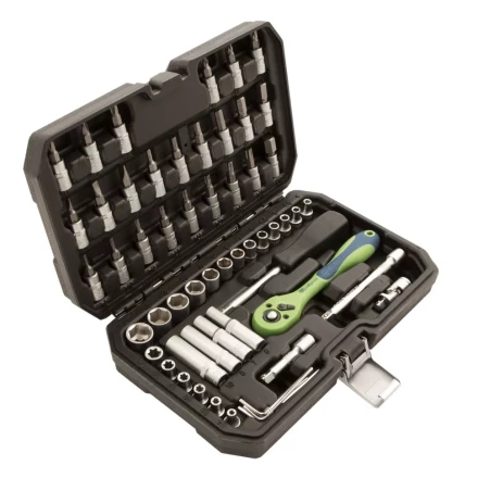 Набор инструментов 56 предметов, CrV, 1/4" Сибртех 13525 купить в Нижневартовске