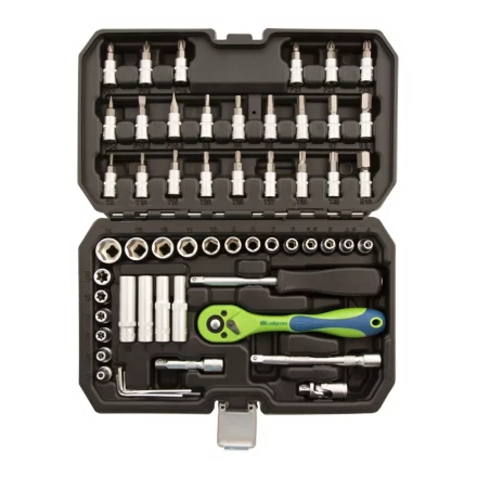 Набор инструментов 56 предметов, CrV, 1/4" Сибртех 13525 купить в Нижневартовске