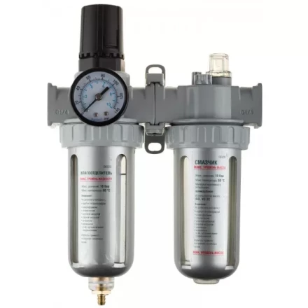 Набор аксессуаров KRAFTOOL "INDUSTRIE QUALITAT" для пневмосистем: манометр, влагоотделитель, смазчик 6505 купить в Нижневартовске