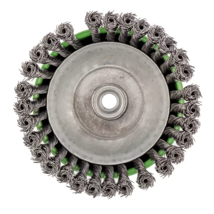 Щетка для УШМ 150 мм М14 Чашка крученая проволока 0,5 мм Сибртех 746297 купить в Нижневартовске