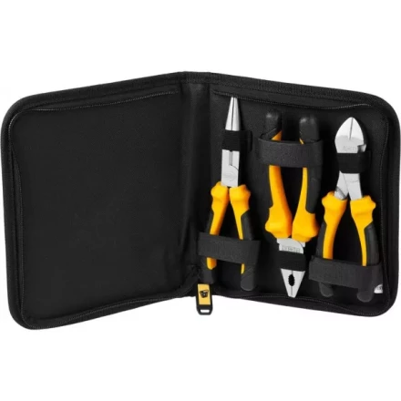 Набор JCB: Губцевый инструмент, хромированное покрытие, двухкомпонентные рукоятки, CrV cталь, 3 предм, чехол JPL016 купить в Нижневартовске