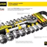 Набор STAYER "STANDARD": Торцовые головки (1/2") на пластиковом рельсе, трещотка, удлинитель, 8-32мм, 20 предметов 27750-H20 купить в Нижневартовске