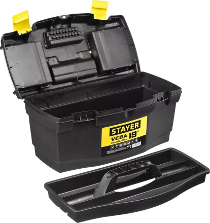 Ящик для инструмента "VEGA-19" пластиковый, STAYER 38105-18_z03 купить в Нижневартовске