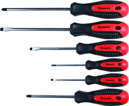 Набор профессиональных отверток Fusion CrV 3-компонентная рукоятка antislip 6 шт. Matrix 13351 купить в Нижневартовске