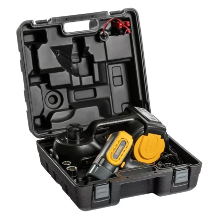 Домкрат электрогидравлический «3 в 1» (1,5 т), 12В, с гайковертом электрическим, в наборе  Denzel 51190 купить в Нижневартовске