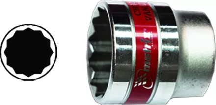 Головка торцевая 8 мм 12-гранная CrV под квадрат 1/2" хромированная  MATRIX MASTER 13676 купить в Нижневартовске