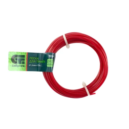 Леска для триммера квадратная, 1.6 мм х 15 м, Россия Сибртех 961535 купить в Нижневартовске