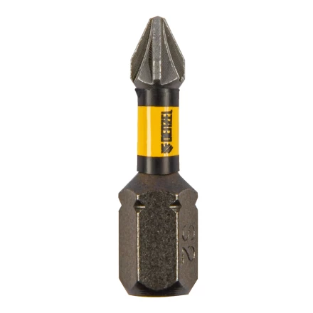 Бита IMPACT, PZ1x25 мм, лазерная обработка шлица, сталь S2, 10 шт., Е 6,3 Denzel 11686 купить в Нижневартовске