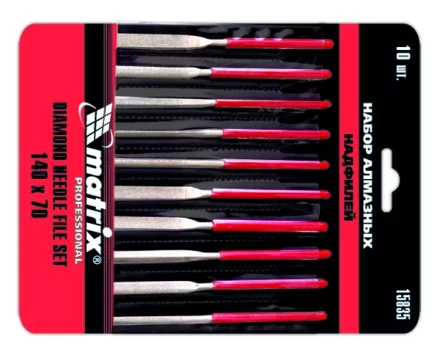 Набор надфилей алмазных 140х70х3 мм 5 штук MATRIX MASTER 15833 купить в Нижневартовске