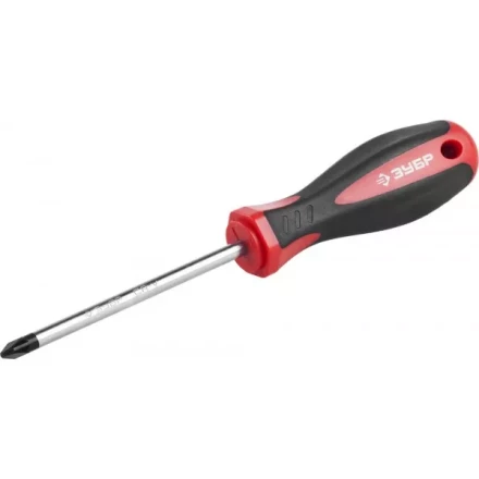 Отвертка ЗУБР "МАСТЕР", Cr-v, эргономичная двухкомпонентная рукоятка, PZ2x100мм 25063-2-100_z02 купить в Нижневартовске