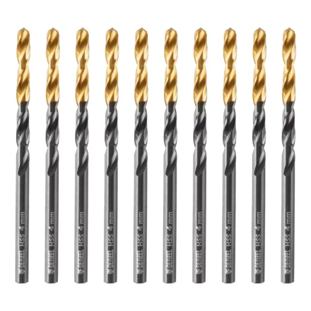 Сверло по металлу, 4 мм, HSS-Tin, Golden Tip, 10 шт. Denzel 717209 купить в Нижневартовске