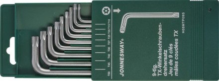 Комплект угловых ключей TORX с центрированным штифтом Т10-Т50 9предметов S2 H08MTP09S Jonnesway 47100 купить в Нижневартовске