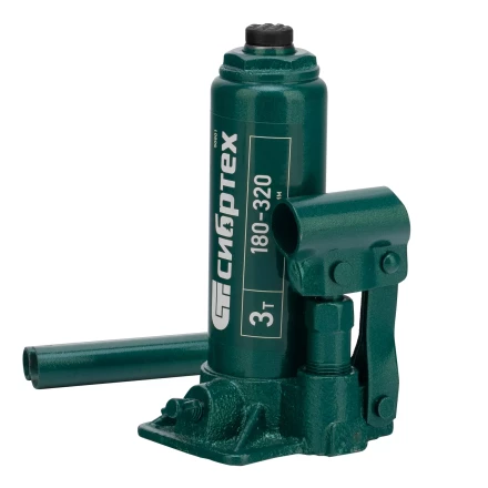 Домкрат гидравлический бутылочный Сибртех 50801, 3 т, 180-320 мм купить в Нижневартовске