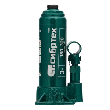Домкрат гидравлический бутылочный Сибртех 50801, 3 т, 180-320 мм купить в Нижневартовске