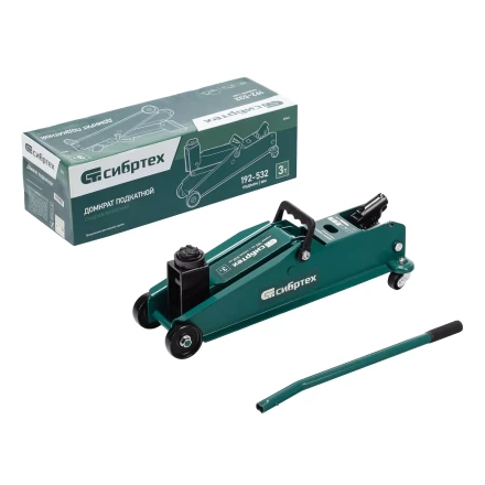 Домкрат гидравлический подкатной Сибртех 50841, 3 т, 192-532 мм, SUV купить в Нижневартовске