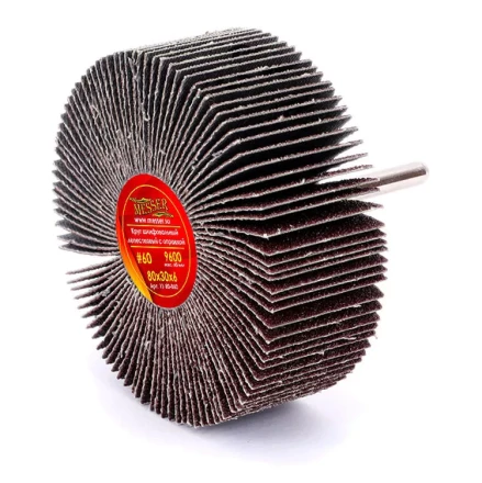 Круг MESSER шлифовальный лепестковый с оправкой (на шпильке) 80х30х6  #60 купить в Нижневартовске