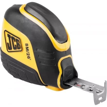Рулетка JCB, автостоп, двусторонняя шкала, двухкомпонентный корпус, 8м JMS004 купить в Нижневартовске
