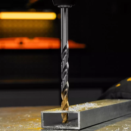 Сверло спиральное по металлу Denzel, 11 х 195 мм, Р6М5, Golden Tip, удлиненное 718264 купить в Нижневартовске