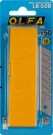 Лезвие OLFA сегментированное, 8 сегментов, 18х100х0,5мм, 50шт OL-LB-50B купить в Нижневартовске