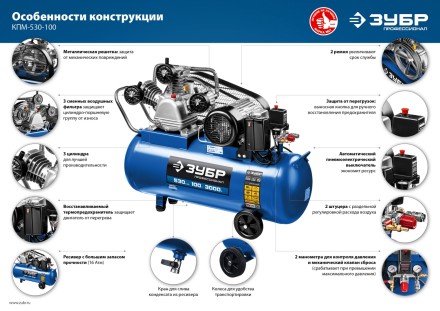 Компрессор электрический масляный КПМ-530-100 серия ПРОФЕССИОНАЛ купить в Нижневартовске