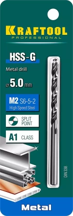 Сверла по металлу HSS-G Оберон 29651-5 купить в Нижневартовске