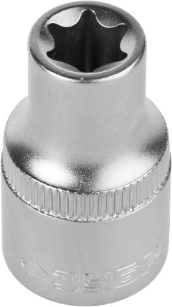 Головка торцовая ЗУБР &quot;МАСТЕР&quot; (1/2&quot;), Cr-V, E-TORX, хроматированное покрытие, E12 27719-12 купить в Нижневартовске