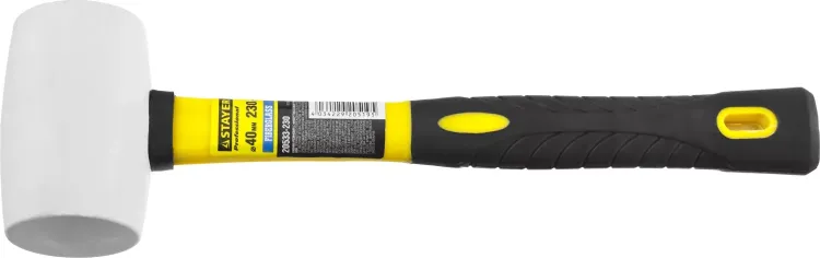 Киянка STAYER "PROFI" резиновая БЕЛАЯ, с фиберглассовой ручкой, 230г 20533-230 купить в Нижневартовске